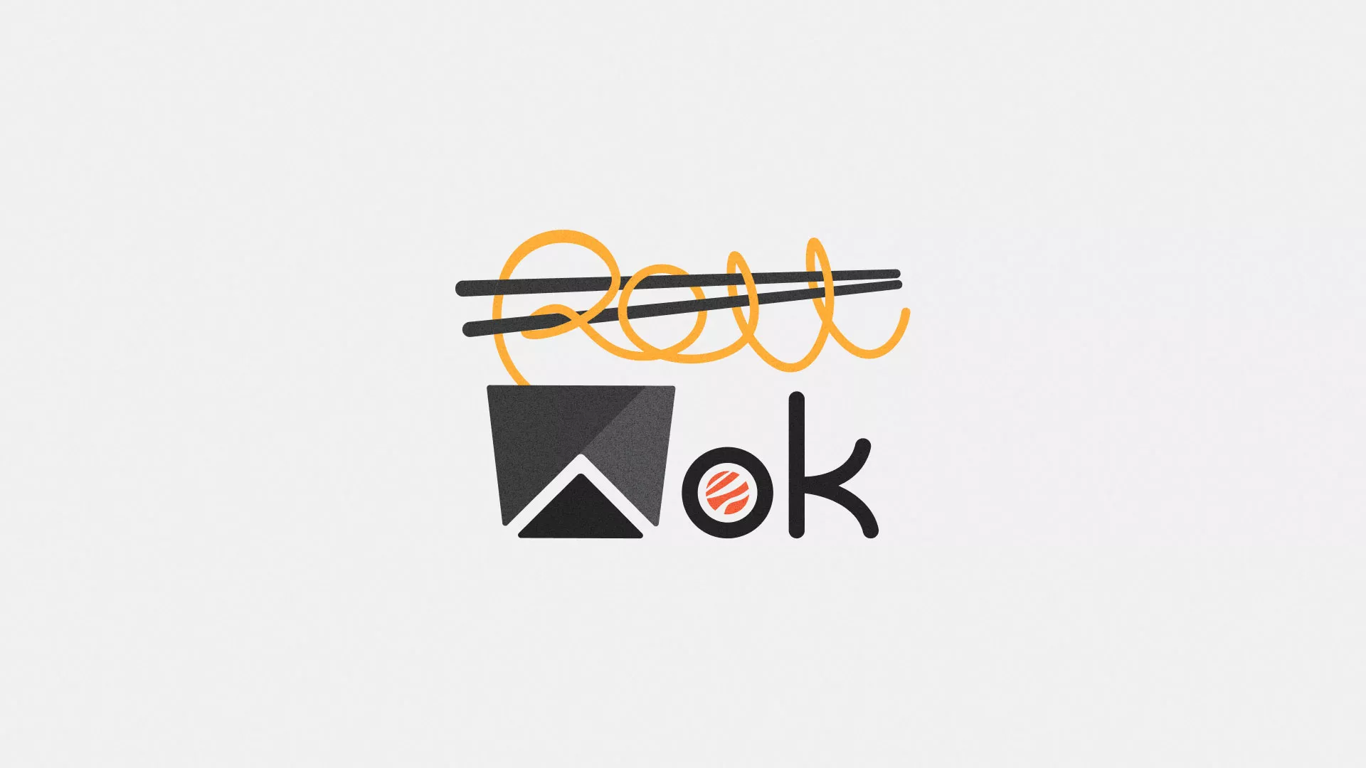 Разработка логотипа суши-бара «Roll Wok Club» в Михайлове